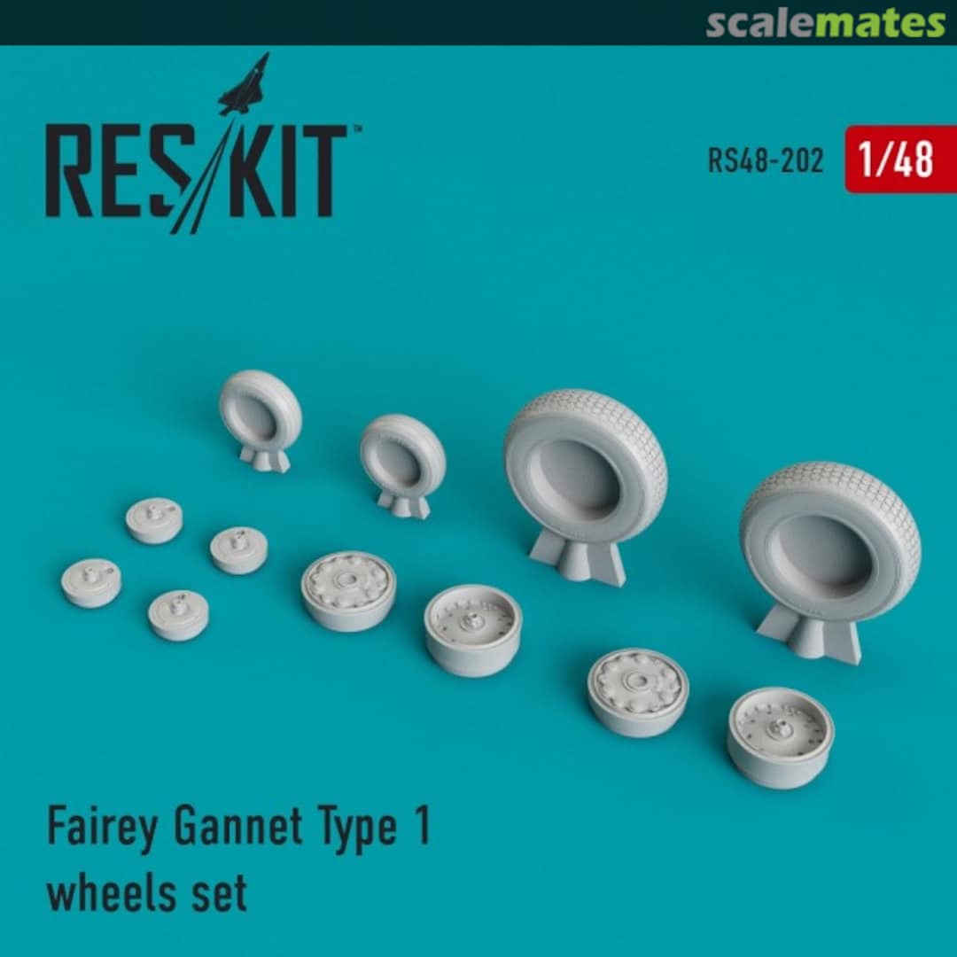 Boxart Gannet Type 1 wheels set RS48-0202 ResKit Boxart Gannet Type 1 wheels set RS48-0202 ResKit