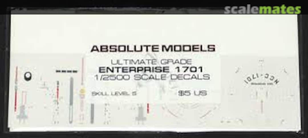 Boxart Ultimate Grade Enterprise 1701 1/2500 Scale Decals ABM-1701 Absolute Models Boxart Ultimate Grade Enterprise 1701 1/2500 Scale Decals ABM-1701 Absolute Models