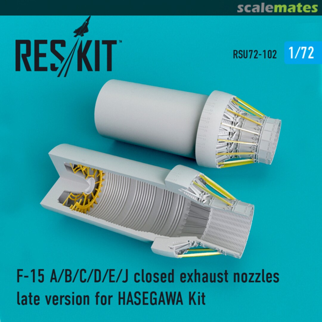 Boxart F-15A/B/C/D/E/J closed exhaust nozzles (late) RSU72-0102 ResKit Boxart F-15A/B/C/D/E/J closed exhaust nozzles (late) RSU72-0102 ResKit