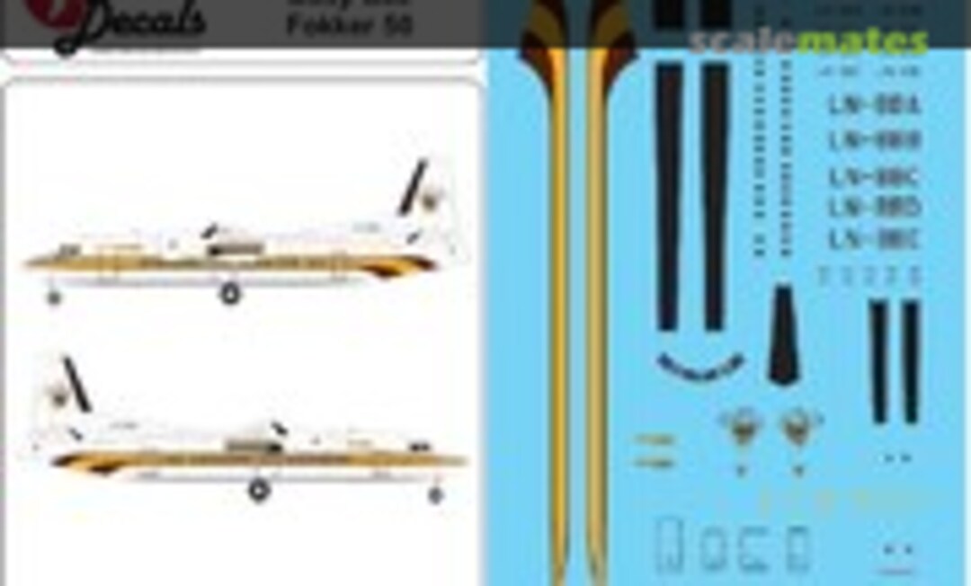 1:144 Busy Bee colour scheme Fokker 50 (Lima November Decals LN144-617) LN144-617