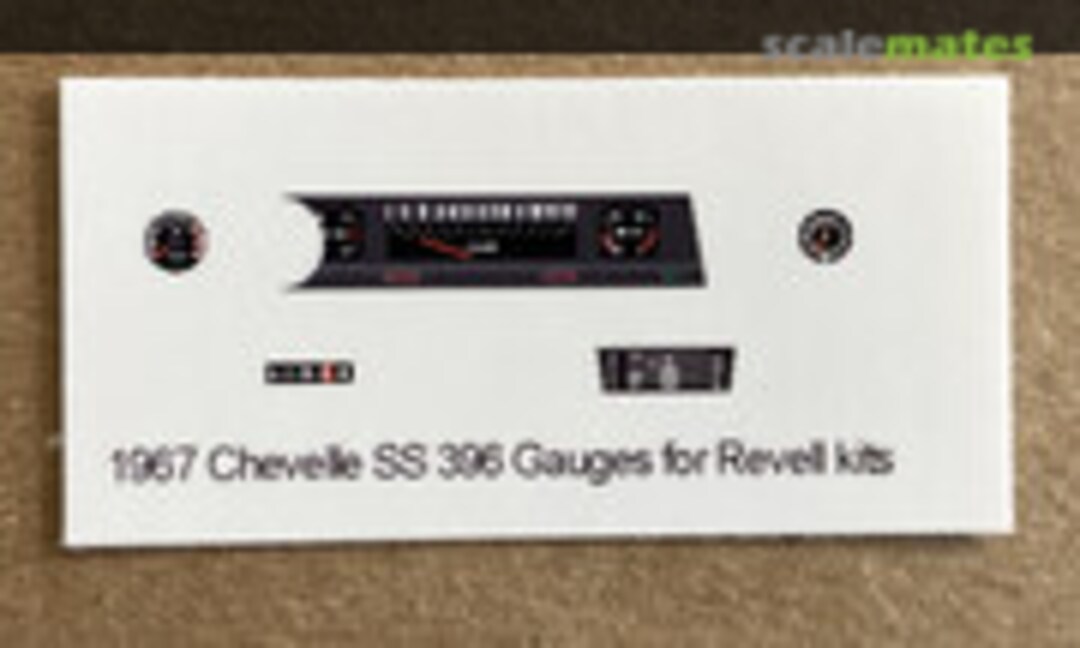 1:25 1967 CHEVELLE SS 396 GAUGE FACES (Best Model Car Parts )