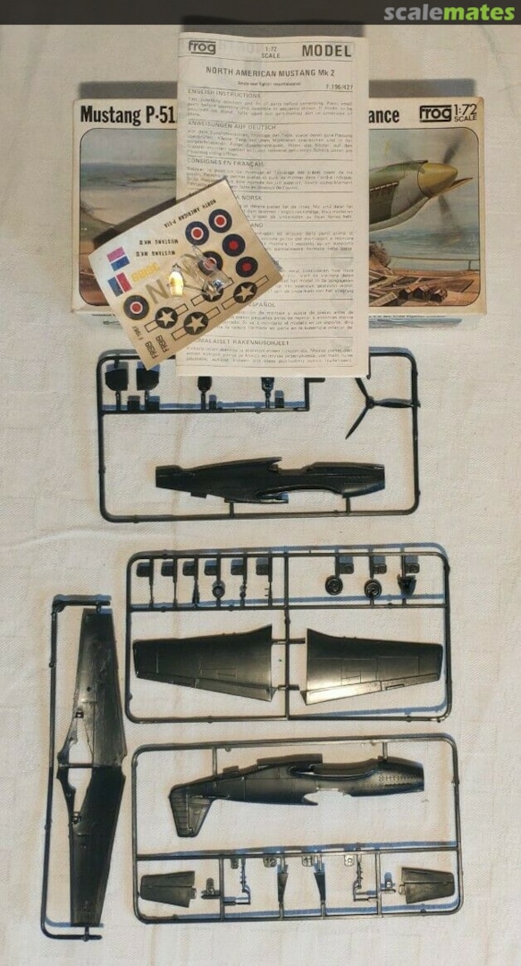 Contents Mustang P-51A (Mk.2) F196 FROG Contents Mustang P-51A (Mk.2) F196 FROG