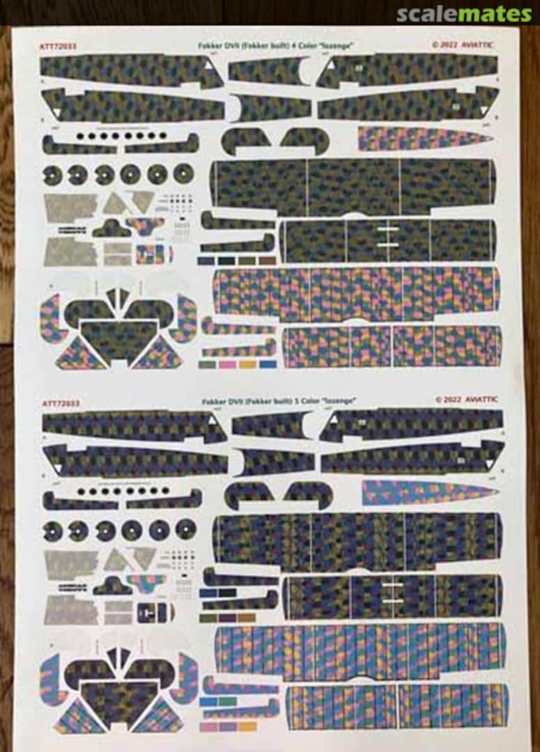 Boxart Fokker D.VII (Fokker built) 4 and 5 colour 'lozenge' (Eduard) ATT72033 Aviattic Boxart Fokker D.VII (Fokker built) 4 and 5 colour 'lozenge' (Eduard) ATT72033 Aviattic