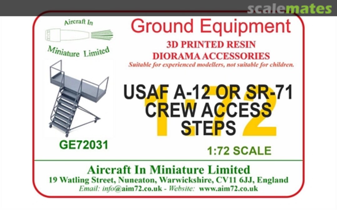 Boxart USAF A-12 or SR-71 Crew Access Steps GE72031 Aircraft In Miniature Ltd Boxart USAF A-12 or SR-71 Crew Access Steps GE72031 Aircraft In Miniature Ltd