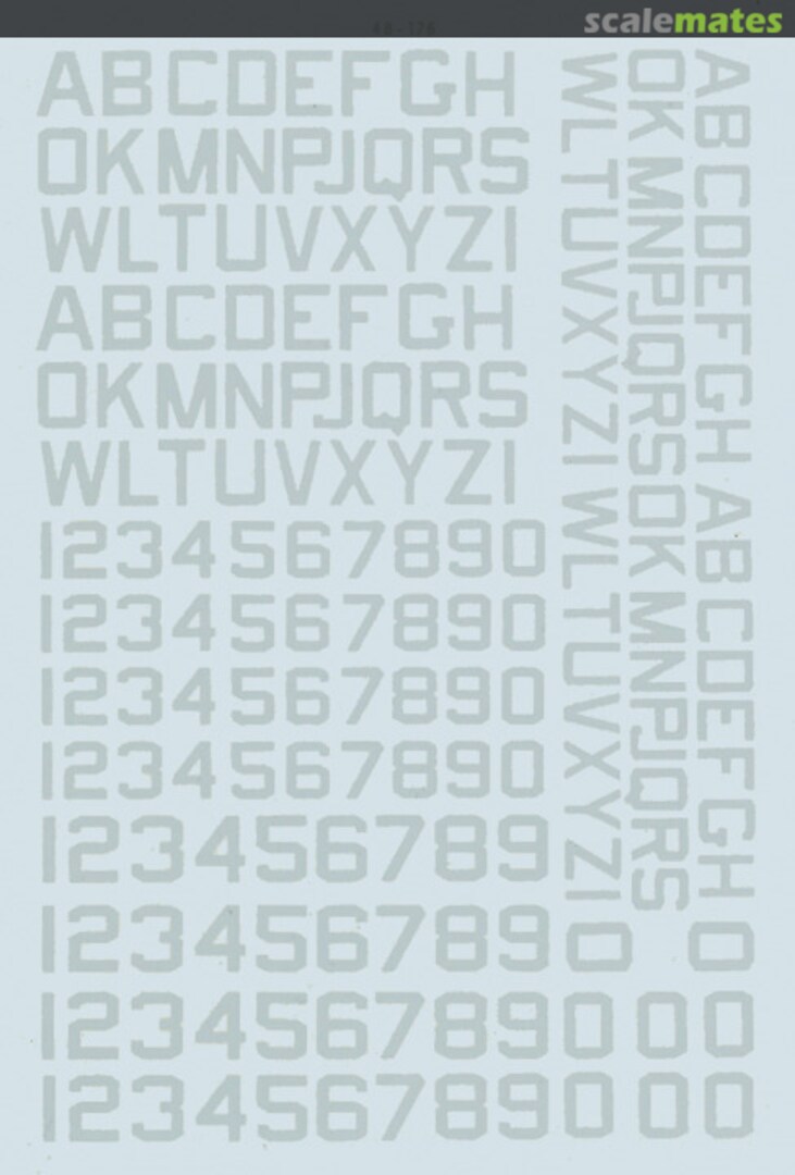 Boxart U.S. ID Letters and Numbers 48-176 Microscale Boxart U.S. ID Letters and Numbers 48-176 Microscale