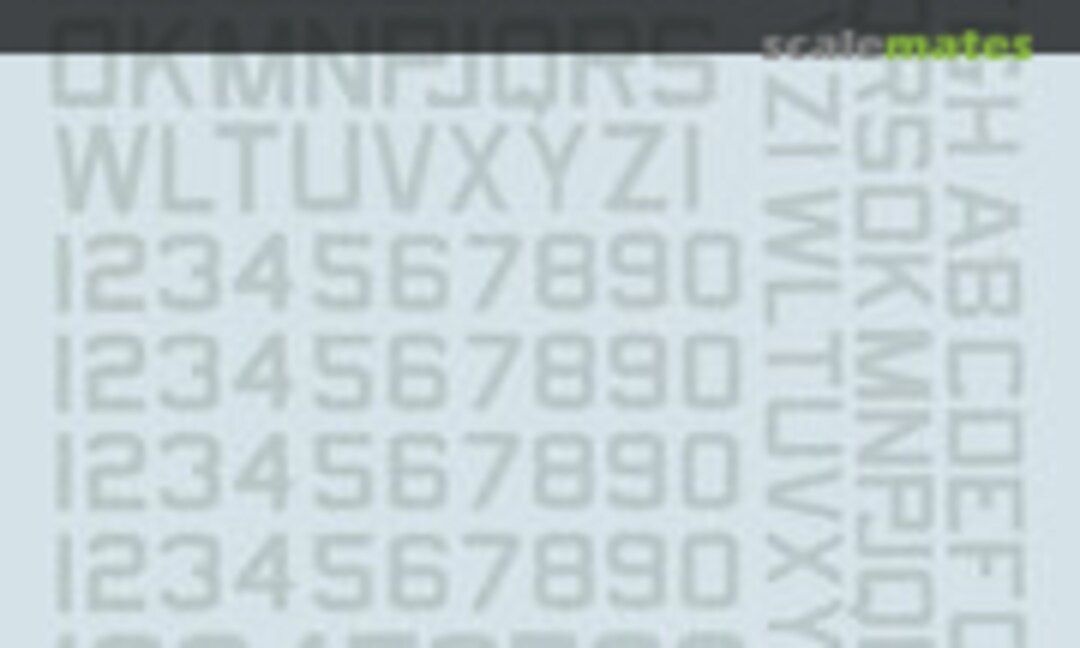 1:48 U.S. ID Letters and Numbers (Microscale 48-176) 48-176