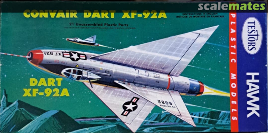 Boxart Convair Dart XF-92A 605 Testors Hawk Boxart Convair Dart XF-92A 605 Testors Hawk
