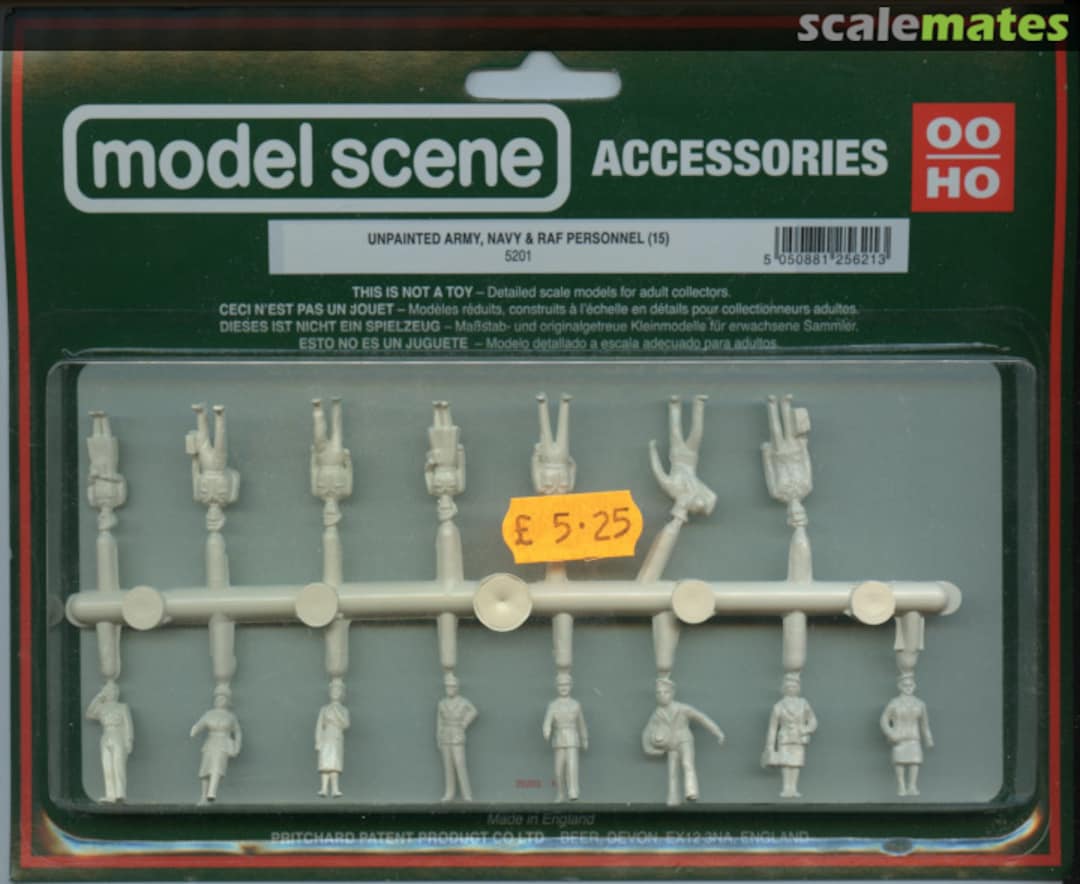Boxart Unpainted Army, Navy & RAF Personnel 5201 Model Scene (Peco) Boxart Unpainted Army, Navy & RAF Personnel 5201 Model Scene (Peco)