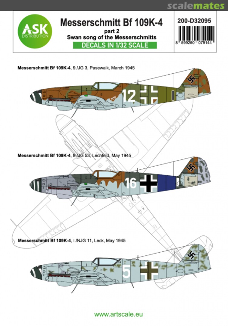 Boxart Bf 109K-4 200-D32095 ASK Boxart Bf 109K-4 200-D32095 ASK
