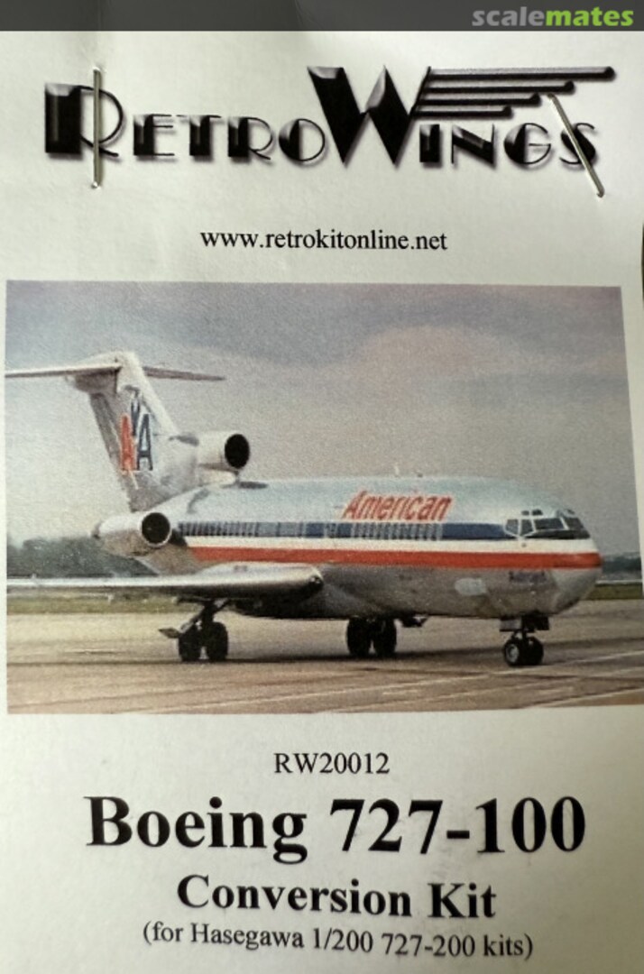 Boxart Boeing 727-100 conversion kit RW20012 RetroWings Boxart Boeing 727-100 conversion kit RW20012 RetroWings