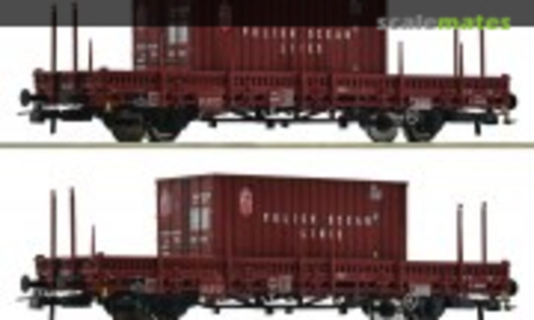 2-tlg Set Schwenkrungenwagen PKP DC (Roco 6600006)