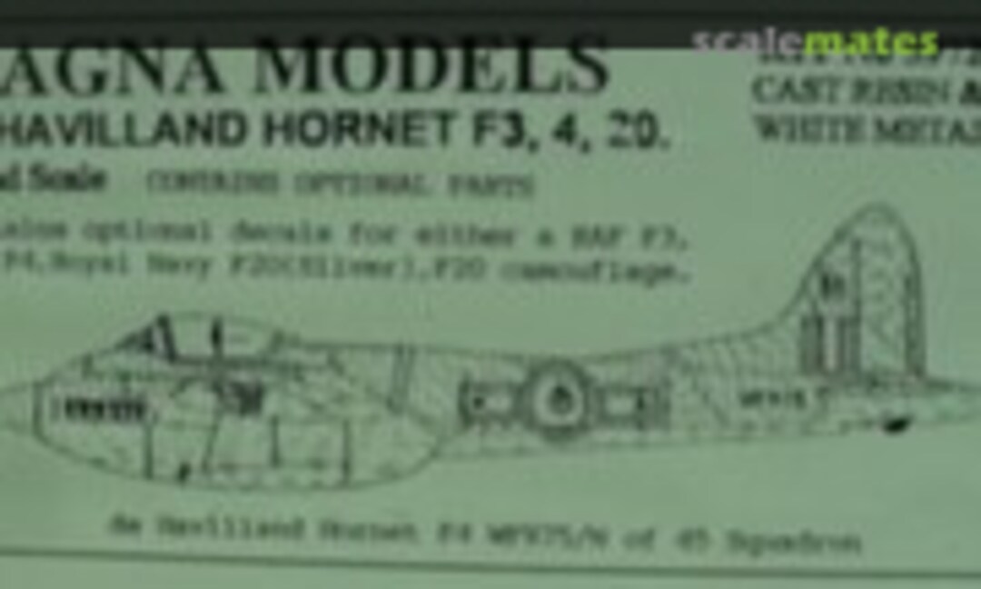 De Havilland Hornet F3, 4, 20 (Magna Models 5972)