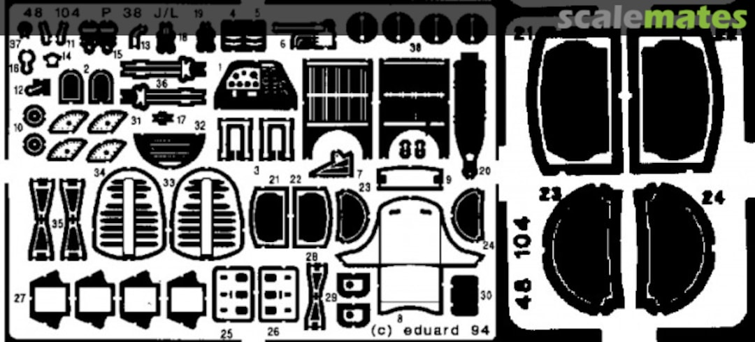 Boxart P-38J/L Lightning 48104 Eduard