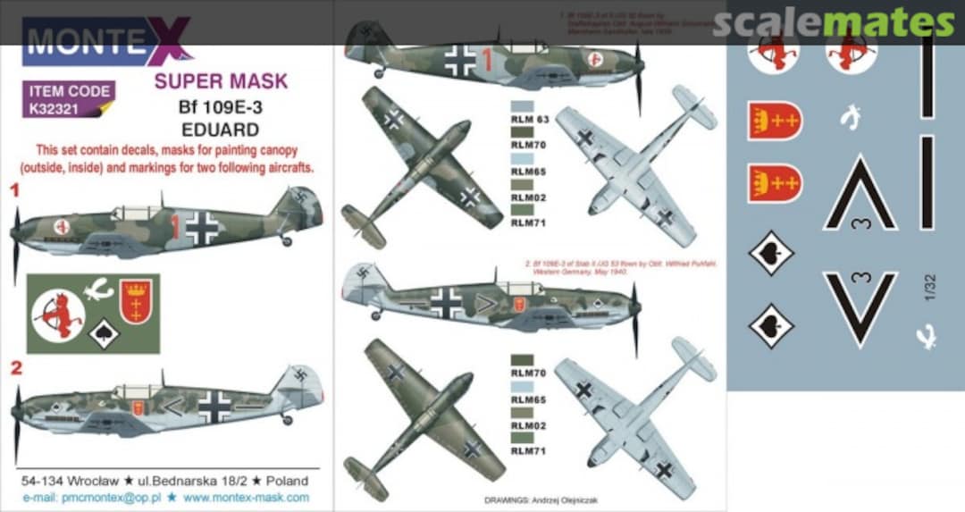 Boxart Bf 109E-3 K32321 Montex Boxart Bf 109E-3 K32321 Montex
