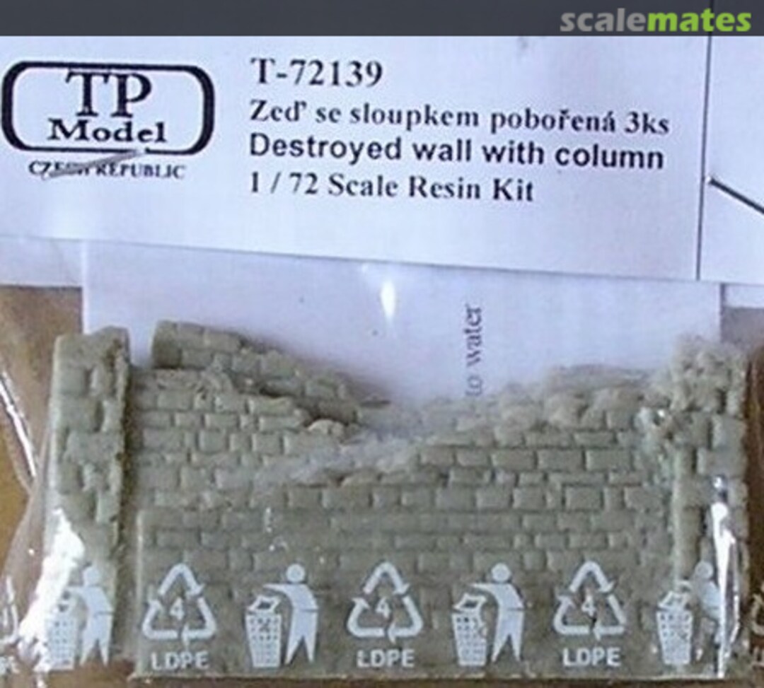 Boxart Destroyed wall with column T-72139 TP Model Boxart Destroyed wall with column T-72139 TP Model