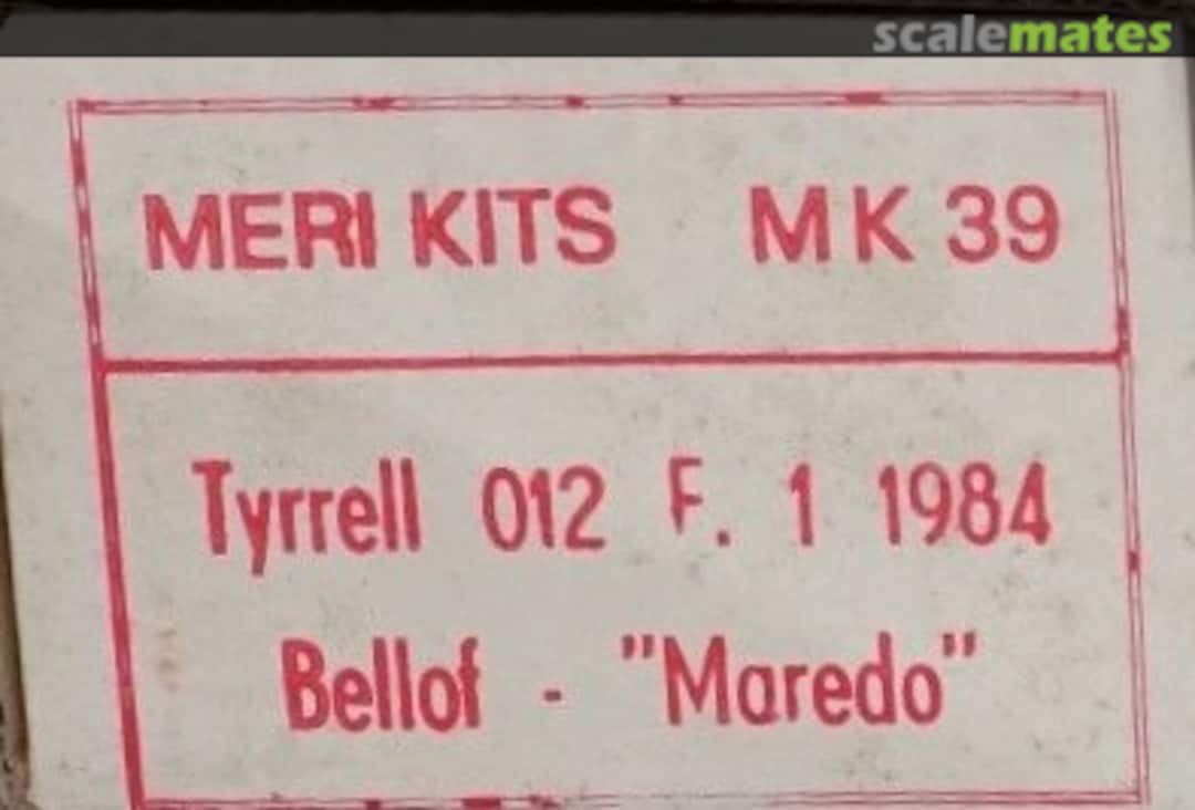 Boxart Tyrrell 012 F. 1 1984 MK 39 Meri Kits