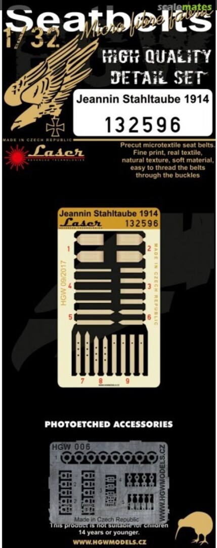 Boxart Jeannin Stahltaube 1914 - Seatbelts 132596 HGW Models Boxart Jeannin Stahltaube 1914 - Seatbelts 132596 HGW Models