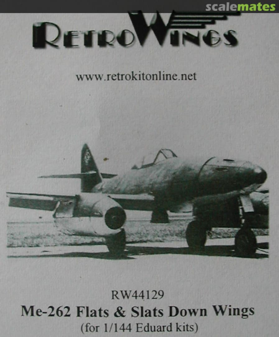Boxart Me 262 Flats & Slats Down Wings RW44129 RetroWings