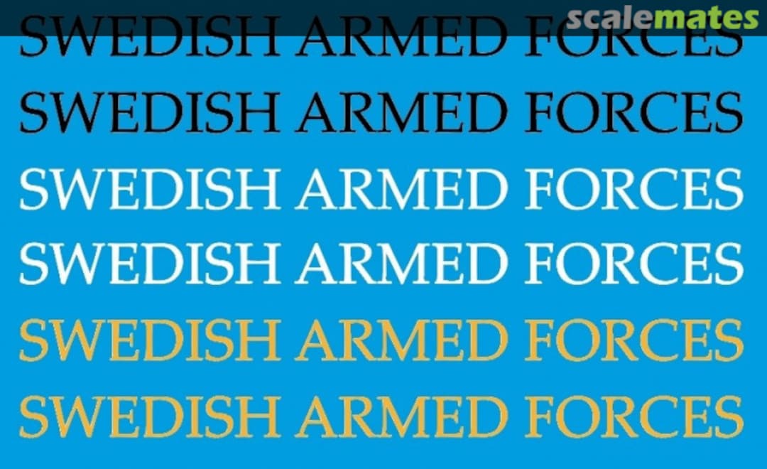 Boxart Swedish Armed Forces RBD7219 Red Bolt Decals Boxart Swedish Armed Forces RBD7219 Red Bolt Decals