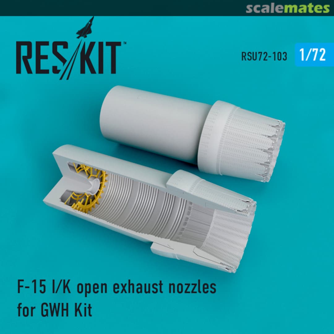 Boxart F-15 I/K open exhaust nozzles RSU72-0103 ResKit Boxart F-15 I/K open exhaust nozzles RSU72-0103 ResKit