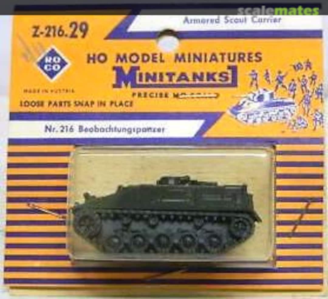 Boxart Beobachtungspanzer Z-216.29 Roco Minitanks