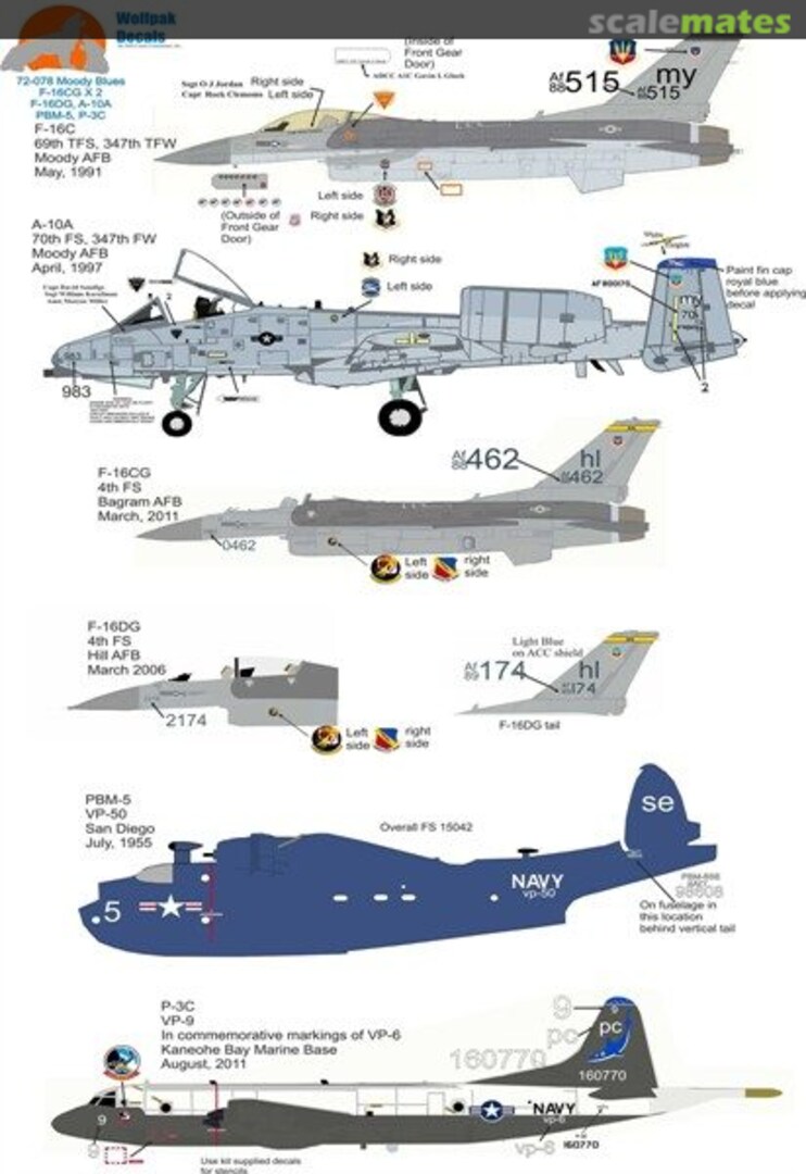 Boxart Moody Blues 72-078 Wolfpak Decals Boxart Moody Blues 72-078 Wolfpak Decals