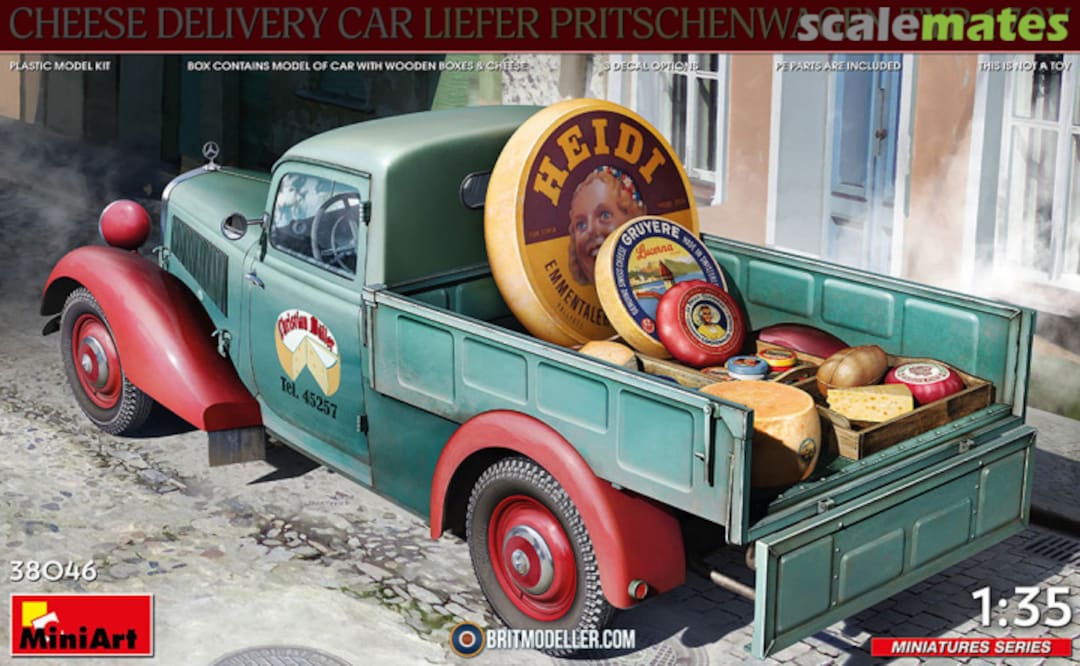 Boxart Liefer Pritschenwagen Typ 170V Cheese Delivery Car 38046 MiniArt Boxart Liefer Pritschenwagen Typ 170V Cheese Delivery Car 38046 MiniArt