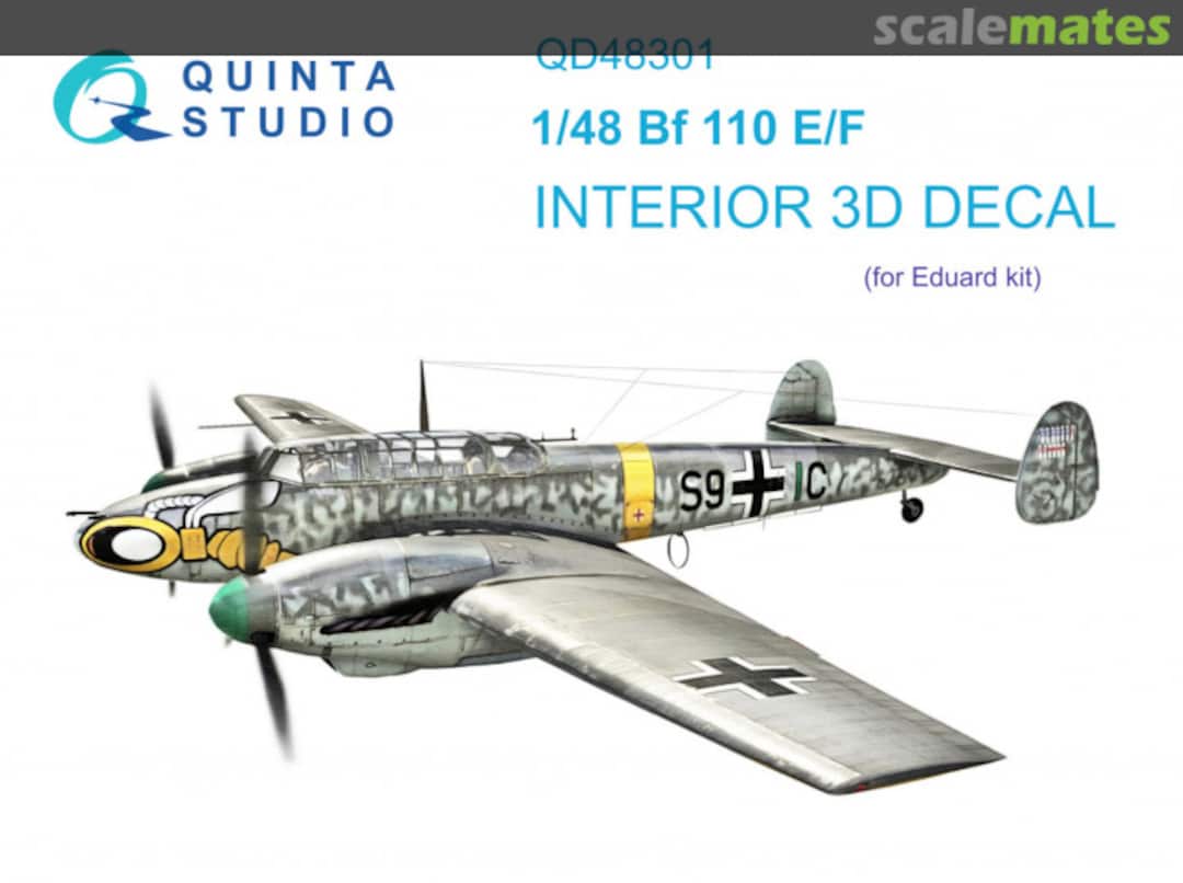 Boxart Bf-110E/F interior 3D decals QD48301 Quinta Studio Boxart Bf-110E/F interior 3D decals QD48301 Quinta Studio