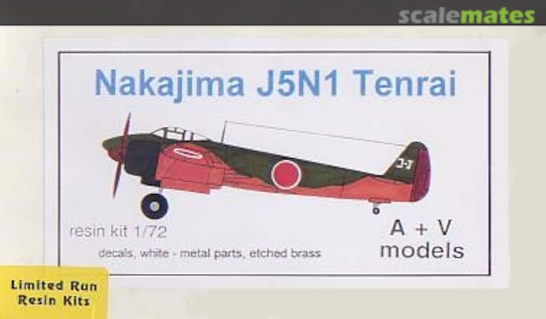 Boxart Nakajima J5N1 Tenrai 72710 A+V Models Boxart Nakajima J5N1 Tenrai 72710 A+V Models