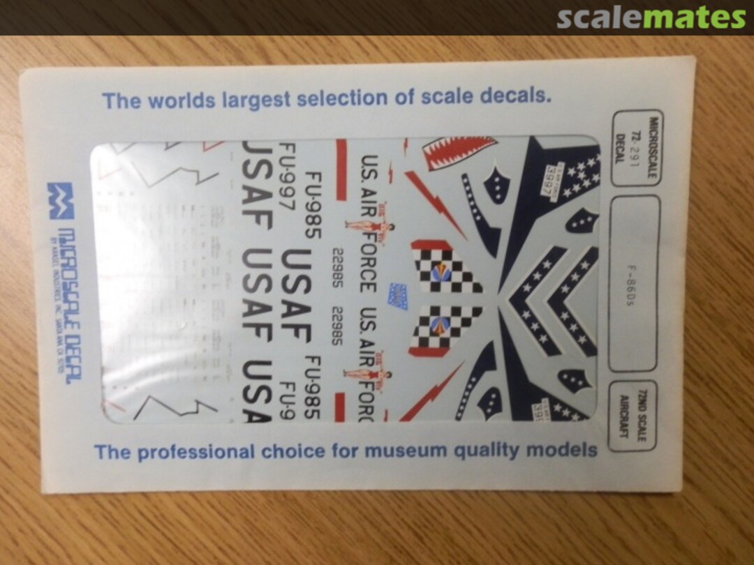 Boxart F-86Ds 72-291 Microscale Boxart F-86Ds 72-291 Microscale