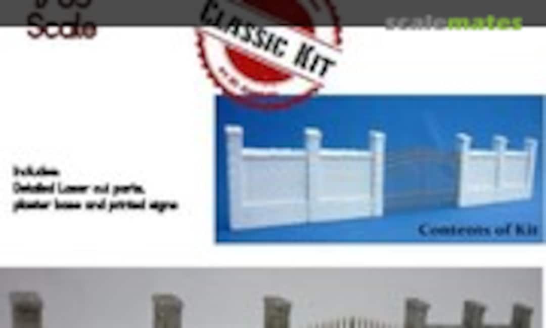 1:35 Wrought Iron Fence with Brick Wall (RT-Diorama 35230) 35230