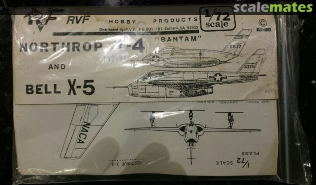 Boxart Northrop X-4 and Bell X-5 RVF Boxart Northrop X-4 and Bell X-5 RVF