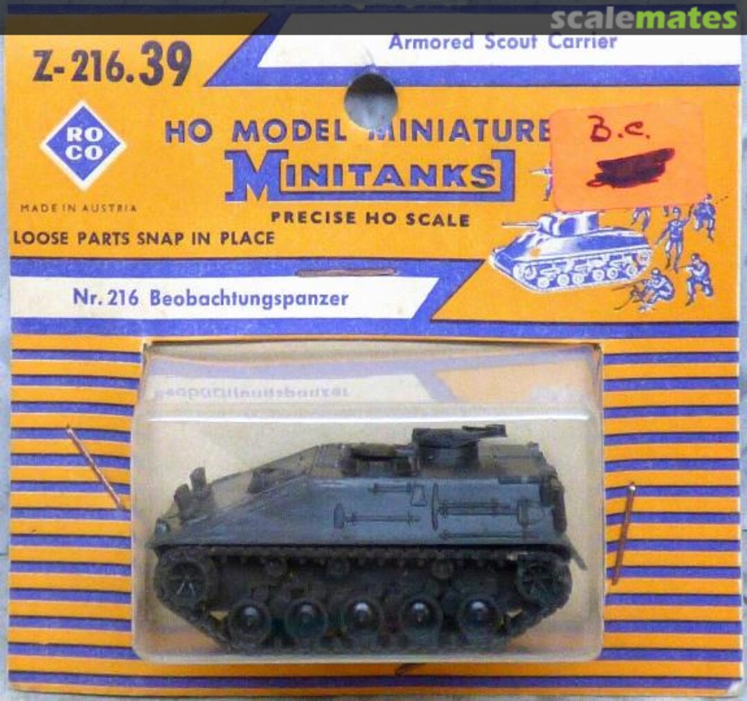 Boxart Beobachtungspanzer Z-216.39 Roco Minitanks