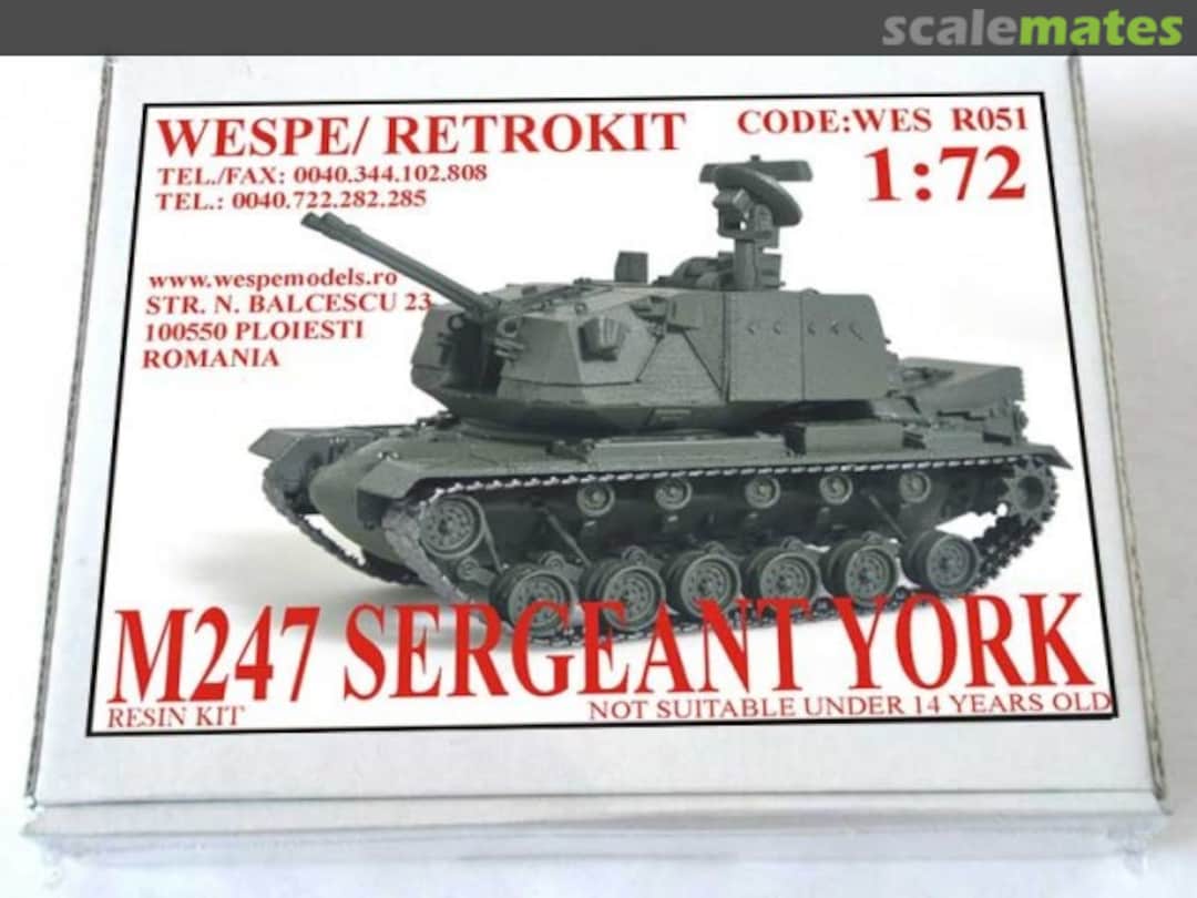 Boxart M247 Sergeant York WES R051 Wespe Models Boxart M247 Sergeant York WES R051 Wespe Models