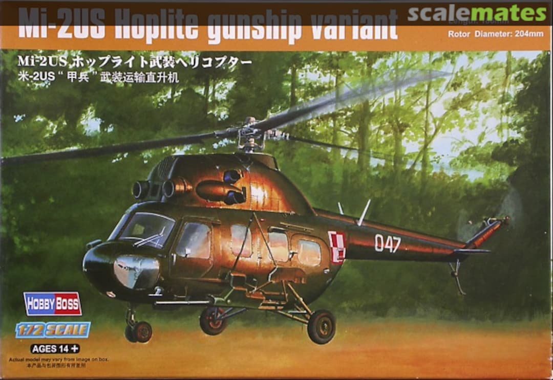 Boxart Mi-2US Hoplite gunship variant 87242 HobbyBoss