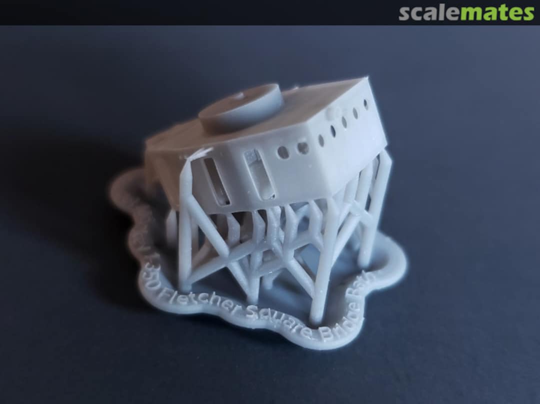 Boxart Fletcher Class "Square Bridge" Pilot House, Bath Iron Works-type 350-DD445.Bath Model Monkey Boxart Fletcher Class "Square Bridge" Pilot House, Bath Iron Works-type 350-DD445.Bath Model Monkey