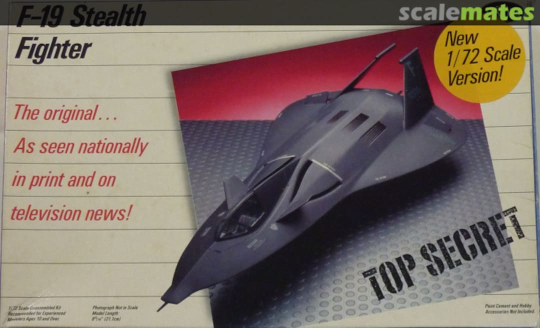 Boxart F-19 Stealth Fighter 575 Testors Boxart F-19 Stealth Fighter 575 Testors