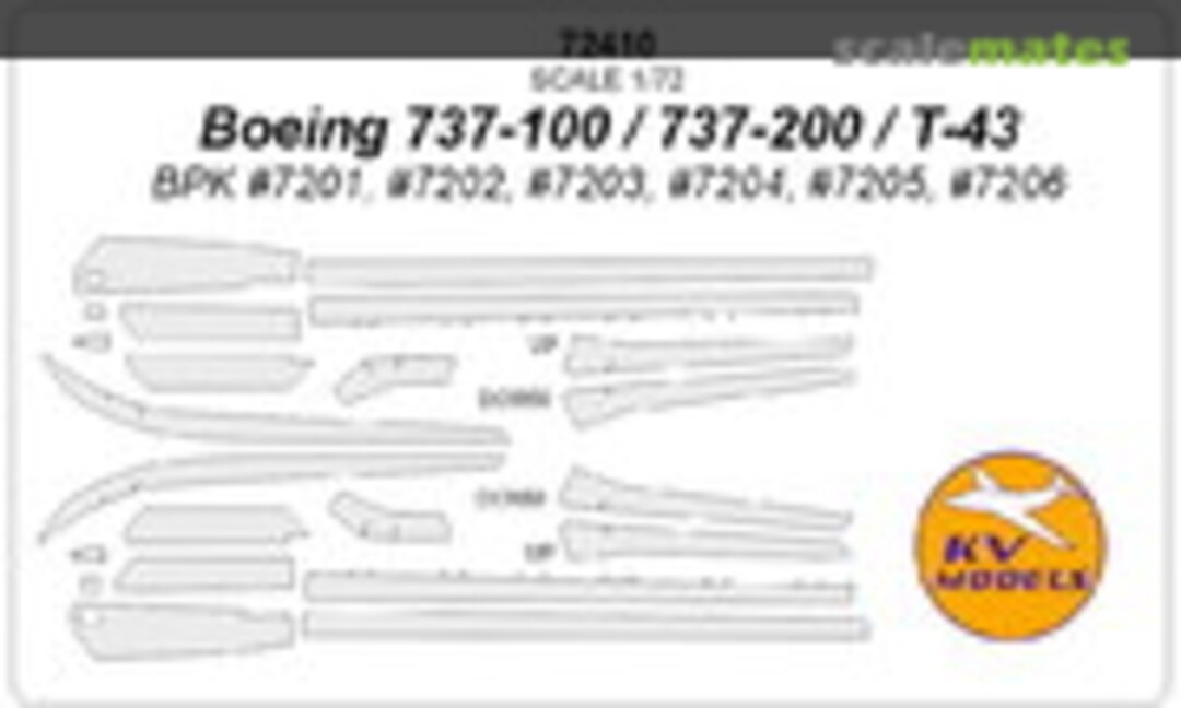 1:72 Boeing 737-100 / 737-200 / T-43 (KV Models 72410) 72410