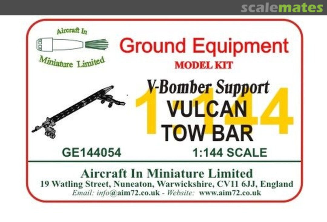Boxart Vulcan Tow Bar GE144054 Aircraft In Miniature Ltd Boxart Vulcan Tow Bar GE144054 Aircraft In Miniature Ltd