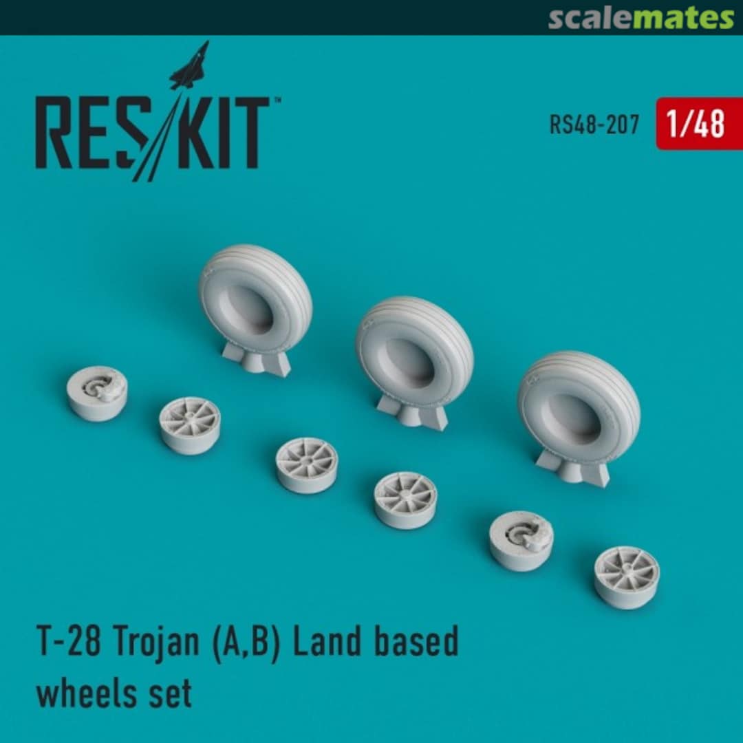 Boxart T-28A/B wheels set (land based) RS48-0207 ResKit Boxart T-28A/B wheels set (land based) RS48-0207 ResKit