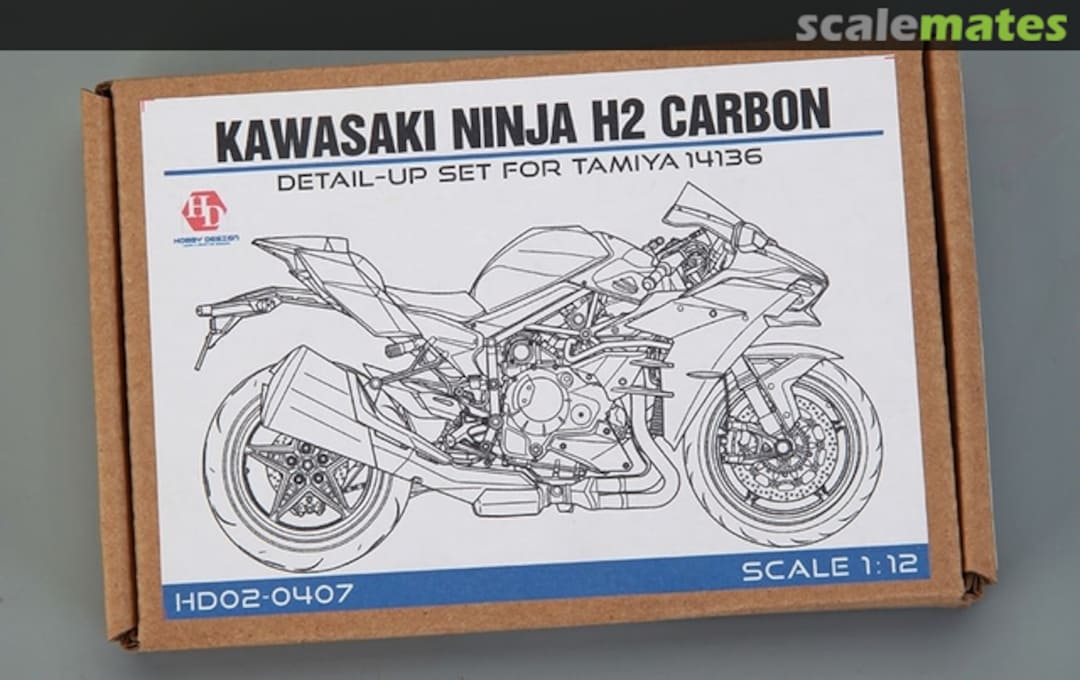 Boxart Kawasaki Ninja H2 Carbon detail-up set HD02-0407 Hobby Design Boxart Kawasaki Ninja H2 Carbon detail-up set HD02-0407 Hobby Design