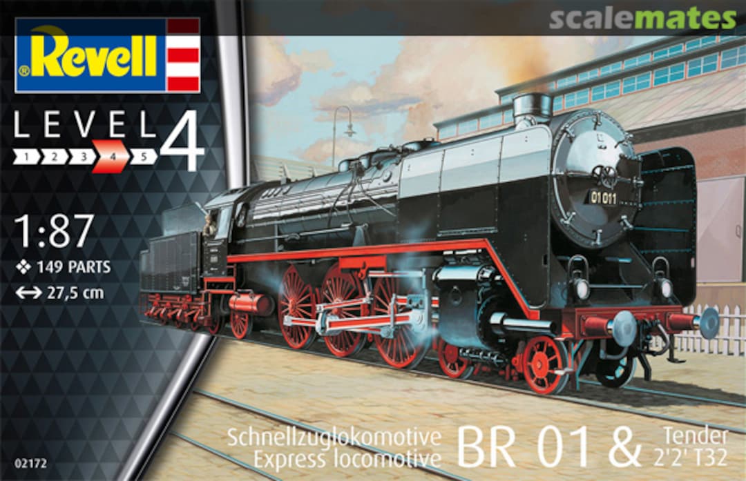 Boxart Schnellzuglokomotive BR 01 & Tender 2'2' T32 02172 Revell