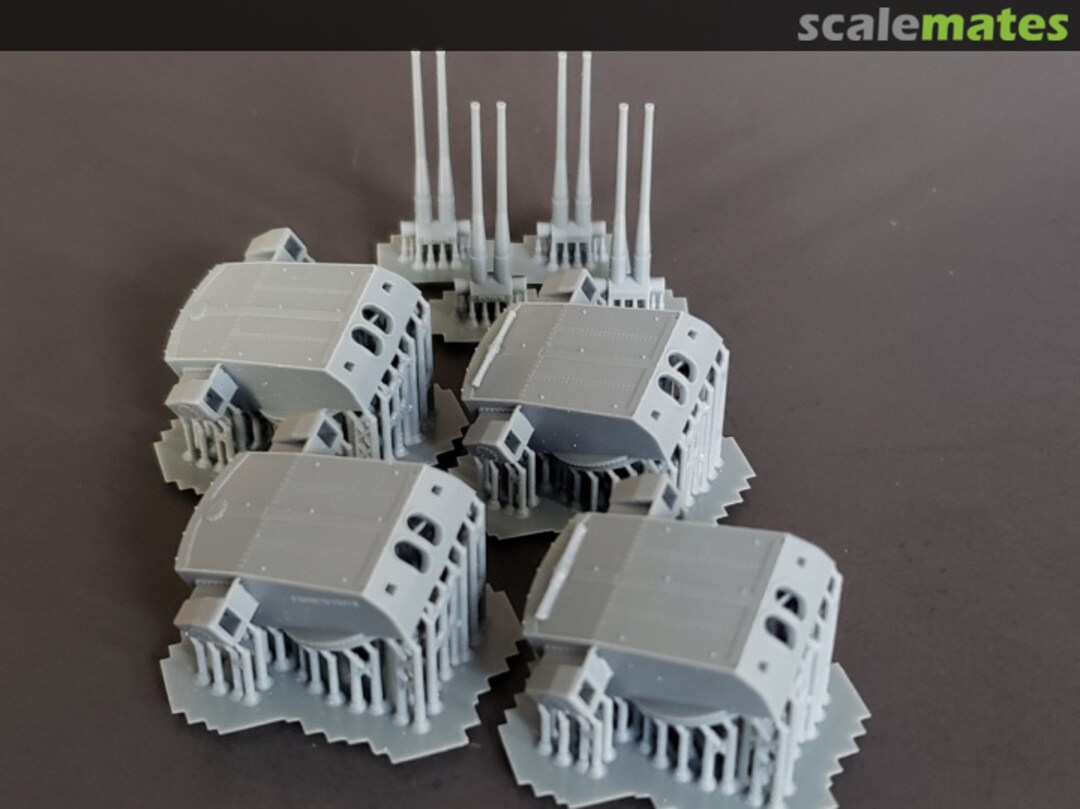 Boxart RN Zara 203 mm/53 cal. (8"/53 cal.) Turrets with Barrels 350-Zara turrets-4 Model Monkey Boxart RN Zara 203 mm/53 cal. (8"/53 cal.) Turrets with Barrels 350-Zara turrets-4 Model Monkey