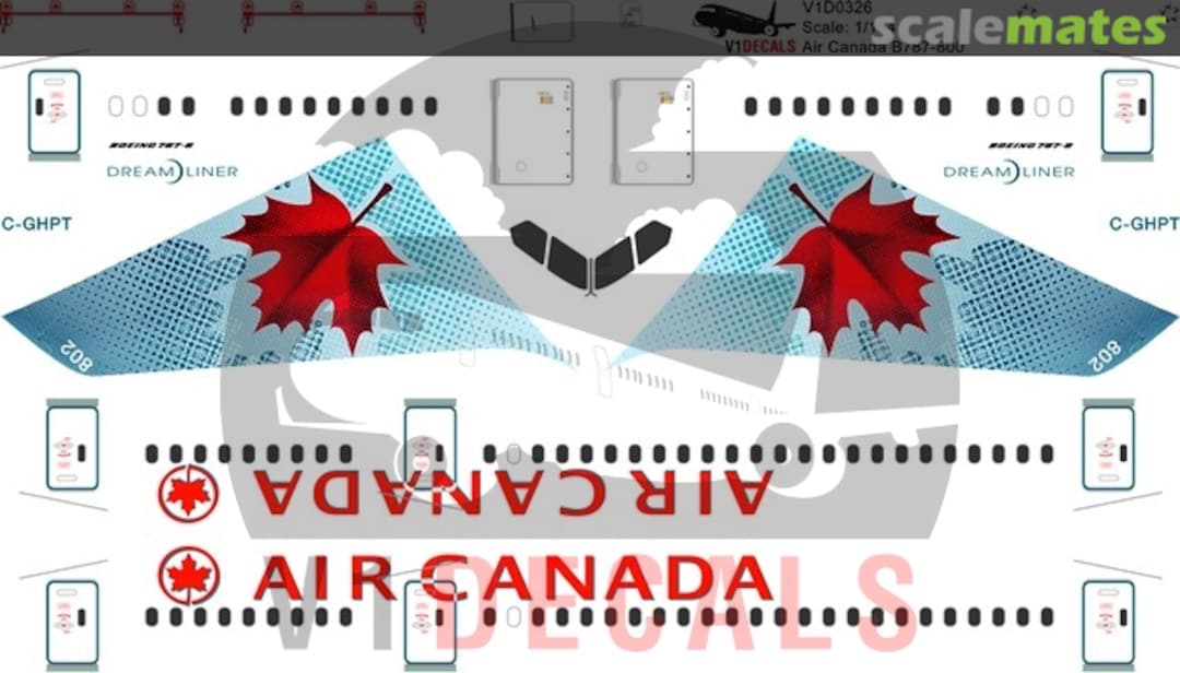 Boxart Air Canada Boeing 787-8 V1D0326-144 V1 Decals Boxart Air Canada Boeing 787-8 V1D0326-144 V1 Decals