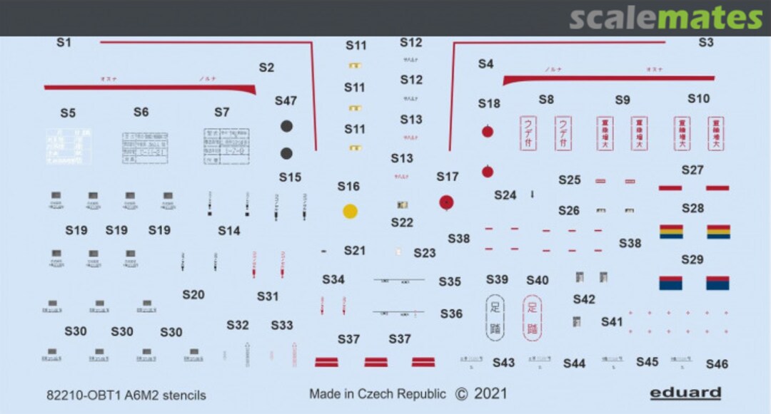 Boxart A6M2 stencils D48098 Eduard Boxart A6M2 stencils D48098 Eduard