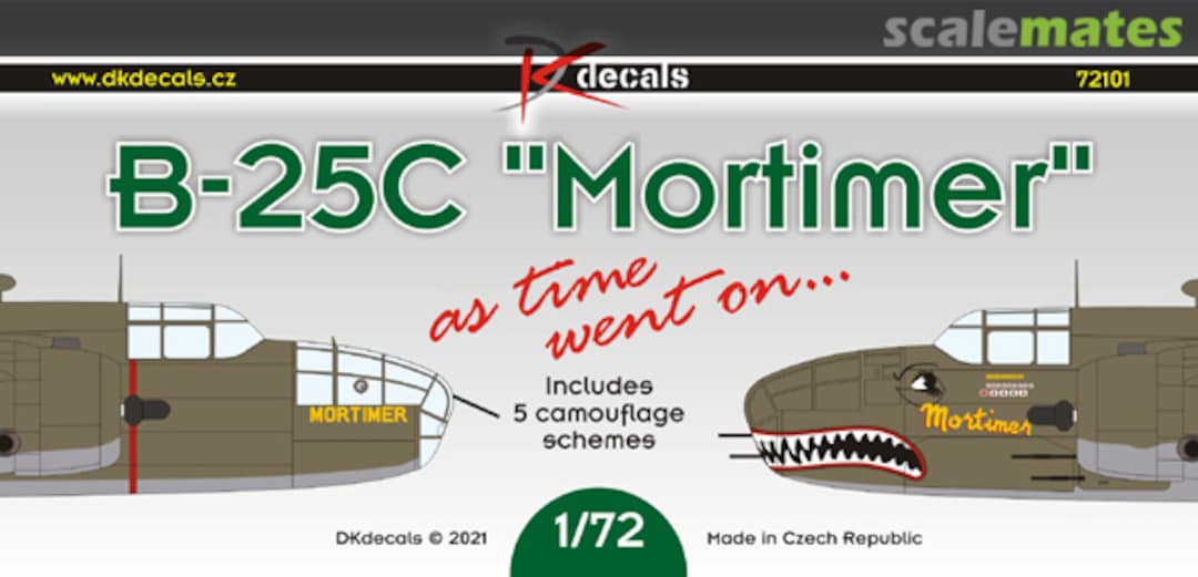 Boxart B-25C "Mortimer" 72101 DK Decals Boxart B-25C "Mortimer" 72101 DK Decals
