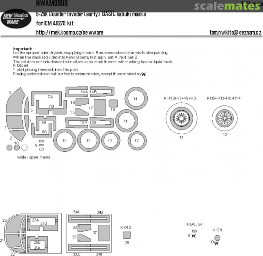 Boxart Douglas B-26K Counter Invader early BASIC kabuki masks NWAM0999 New Ware