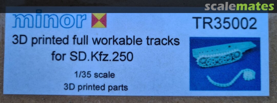 Boxart Sd.KFz.250 - 3D printed fully workable tracks TR35002 Minor Boxart Sd.KFz.250 - 3D printed fully workable tracks TR35002 Minor