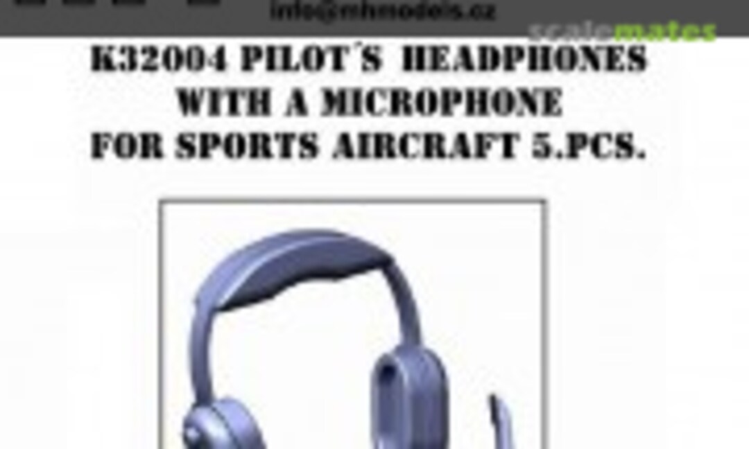 1:32 Pilot's Headphones with a Microphone for Sports Aircraft (MH Models K32004) K32004