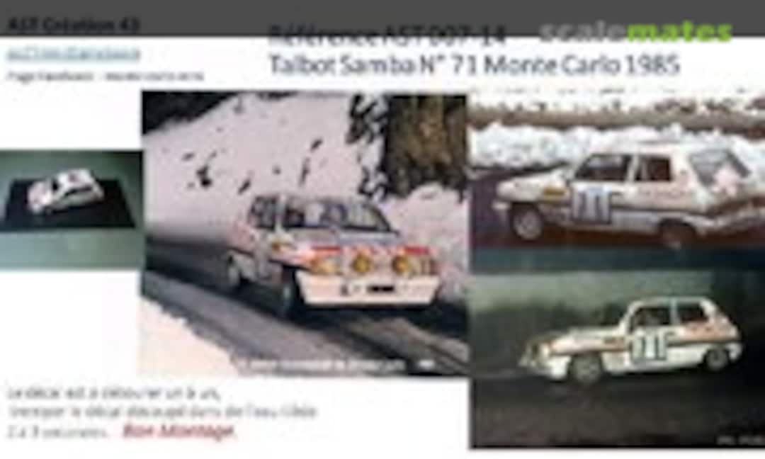 1:43 Talbot Samba Rallye "HITACHI" (AST Création 43 AST 007-14) AST 007-14